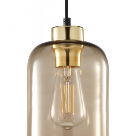 Stylowa Lampa wisząca szklana Marco Green 12 brązowa TK Lighting do salonu, kuchni i sypialni