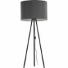 Stylowa Lampa podłogowa trójnóg z abażurem Winston grafitowo-czarna TK Lighting do salonu i czytania