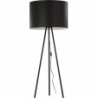 Stylowa Lampa podłogowa trójnóg z abażurem Winston czarna TK Lighting do salonu i czytania