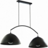 Stylowa Lampa wisząca metalowa podwójna Faro New czarna TK Lighting do salonu, jadalni i kuchni