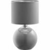 Stylowa Lampa stołowa szklana z abażurem Palla Small szara TK Lighting na komodę