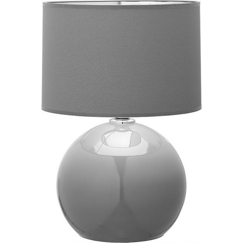 Stylowa Lampa stołowa szklana z abażurem Palla szara TK Lighting na komodę