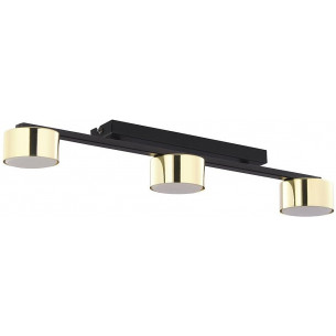 Dallas LED black&amp;gold glamour ceiling lamp with 3 lights TK Lighting