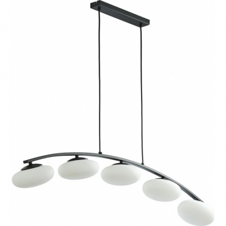 Stylowa Lampa wisząca szklana nad stół Marika biało-czarna TK Lighting do salonu, kuchni i sypialni