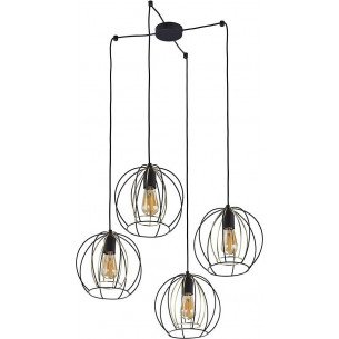 Jaula black&amp;gold wire balls pendant lamp TK Lighting