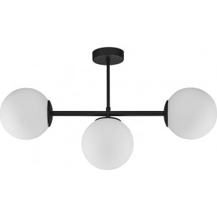 Stylowa Lampa sufitowa 3 szklane kule Celeste biało-czarna TK Lighting do salonu i sypialni