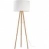 Tokyo pine&amp;white tripod floor lamp with shade TK Lighting