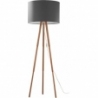 Stylowa Lampa podłogowa trójnóg z abażurem Tokyo sosna/grafitowy TK Lighting do salonu i czytania