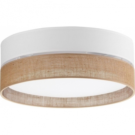 Linobianco 45 white round boho ceiling lamp TK Lighting