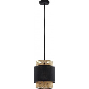 Stylowe oświetlenie boho - Lampa wisząca rattanowa Boho 20 czarna TK Lighting, idealna do salonu, sypialni czy kuchni