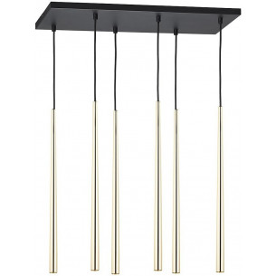 Piano VI gold glamour tube pendant lamp TK Lighting