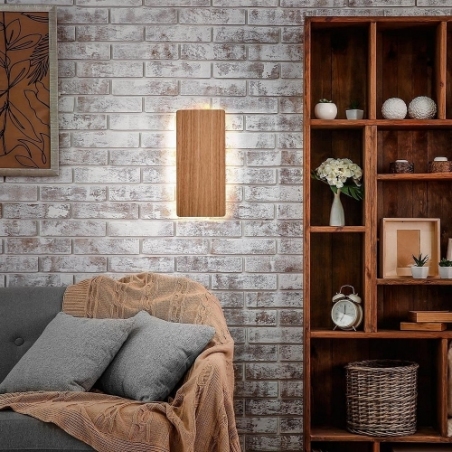 Stylowy Kinkiet drewniany Tavola LED TK Lighting do sypialni i salonu