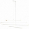Stylowa Lampa designerska wiszące tuby poziome Tubo White VIII biała Aldex do salonu i jadalni