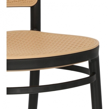 Stylowe Krzesło z tworzywa boho Antonio czarne Intesi do kuchni i salonu