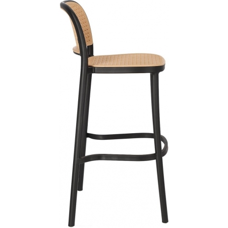 Stylowe Krzesło barowe boho Antonio 75 czarne Intesi do kuchni i salonu