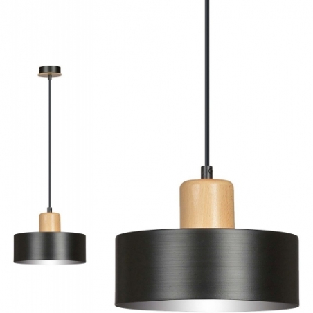 Metalowa Lampa wisząca skandynawska Torin 25 czarna Emibig do jadalni, kuchni i salonu