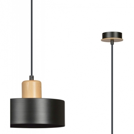 Metalowa Lampa wisząca skandynawska Torin 25 czarna Emibig do jadalni, kuchni i salonu