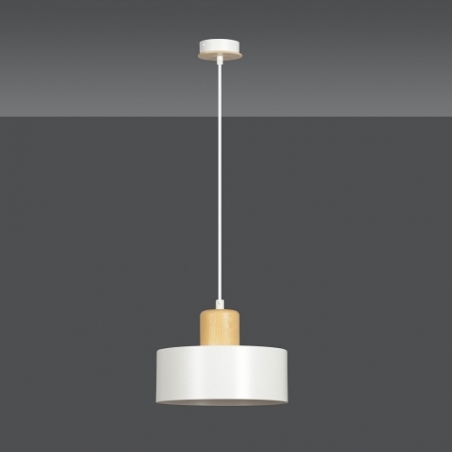 Metalowa Lampa wisząca skandynawska Torin 25 biała Emibig do jadalni, kuchni i salonu