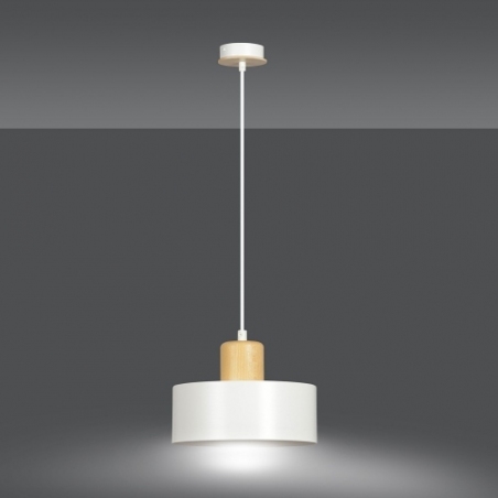 Metalowa Lampa wisząca skandynawska Torin 25 biała Emibig do jadalni, kuchni i salonu
