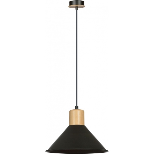 Metalowa Lampa wisząca skandynawska Rowen 25 czarna Emibig do jadalni, kuchni i salonu