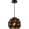Stylowa Lampa wisząca kula Malunga 25 Czarna ze Złotym Lucide do salonu, sypialni i przedpokoju.