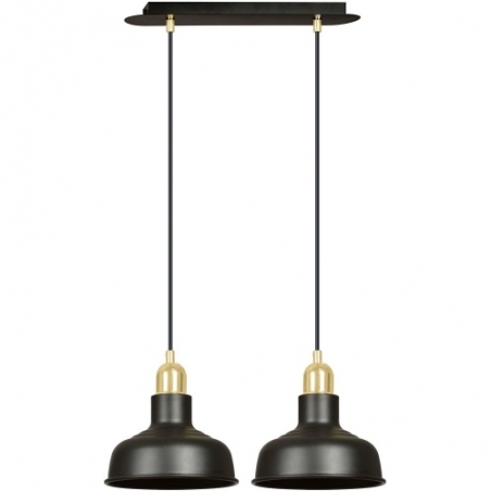 Ibor II black&amp;gold loft pendant lamp Emibig