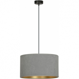 Hilde 35 grey pendant lamp with shade Emibig