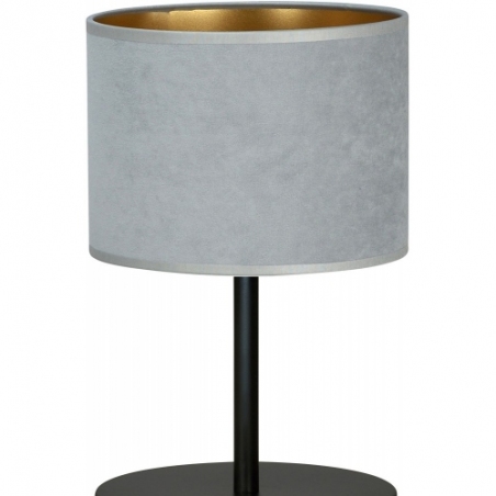 Hilde grey bedside lamp with shade Emibig