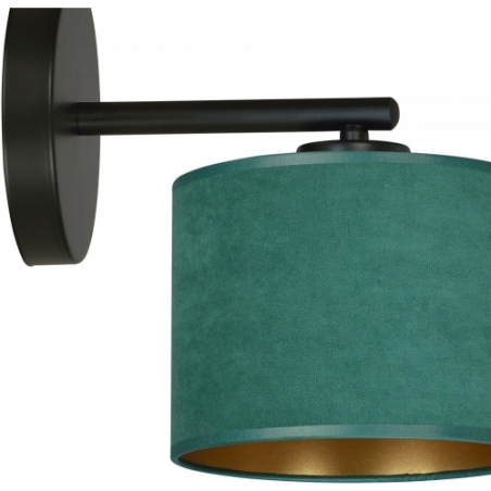 Hilde green wall lamp with shade Emibig