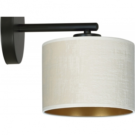 Hilde white&amp;beige wall lamp with shade Emibig