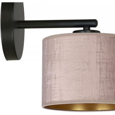 Hilde pink wall lamp with shade Emibig