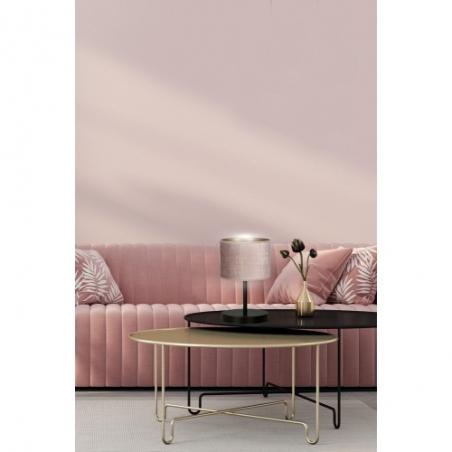 Hilde pink bedside lamp with shade Emibig