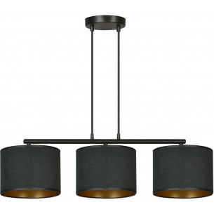 Hilde III black pendant lamp with shades Emibig