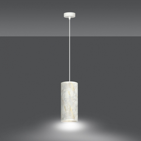 Karli 10 white marble tube pendant lamp Emibig