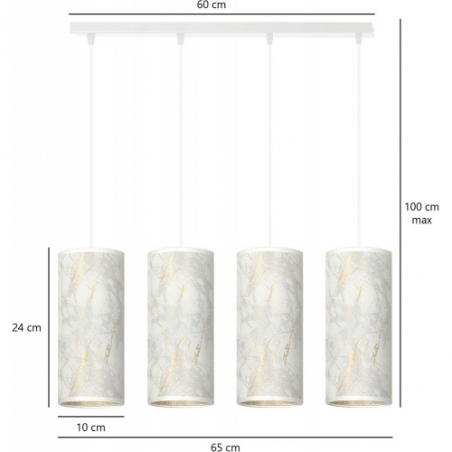 Karli IV white marble pendant lamp Emibig