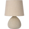 Designerska Lampa ceramiczna stołowa Ramzi 26 Kremowa Lucide do sypialni.