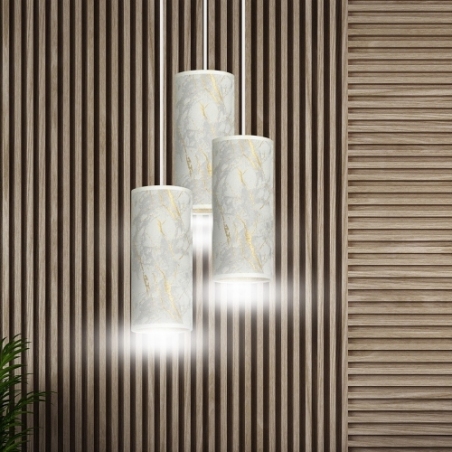 Karli Premium III white marble triple pendant lamp Emibig