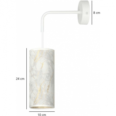 Karli white marble pendant wall lamp with shades Emibig
