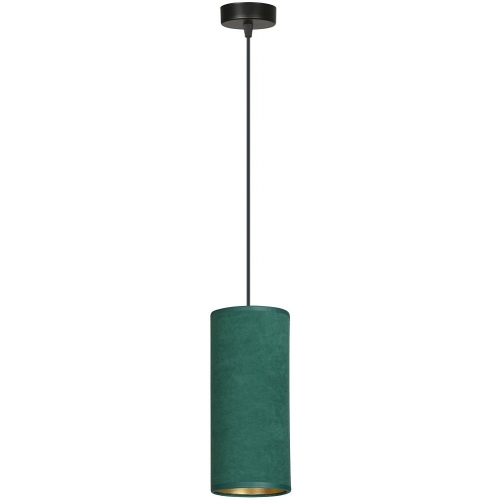 Bente 10 green tube pendant lamp with shade Emibig