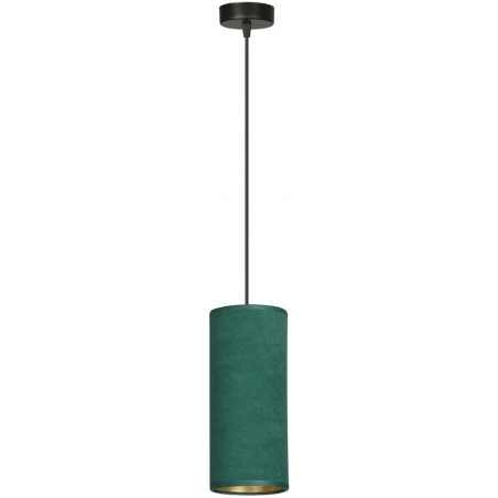Elegancka Lampa wisząca tuba z abażurem Bente 10 zielona Emibig do salonu i sypialni