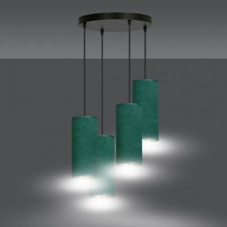 Bente Premium IV green pendant lamp with shades Emibig