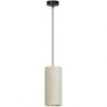 Bente 10 white&amp;beige tube pendant lamp with shade Emibig