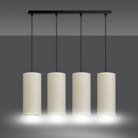Bente IV white&amp;beige tubes pendant lamp Emibig