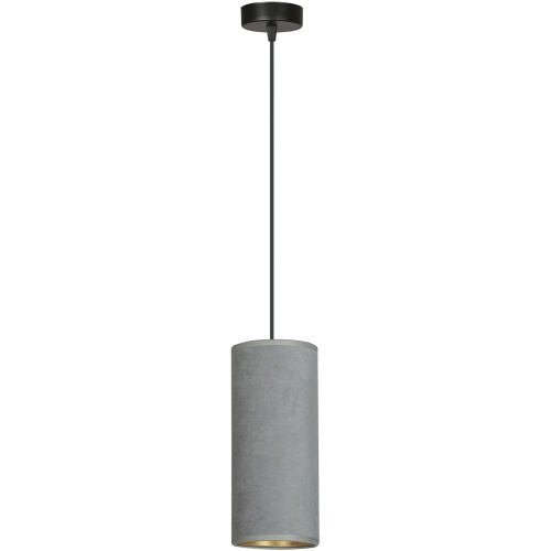 Bente 10 grey tube pendant lamp with shade Emibig