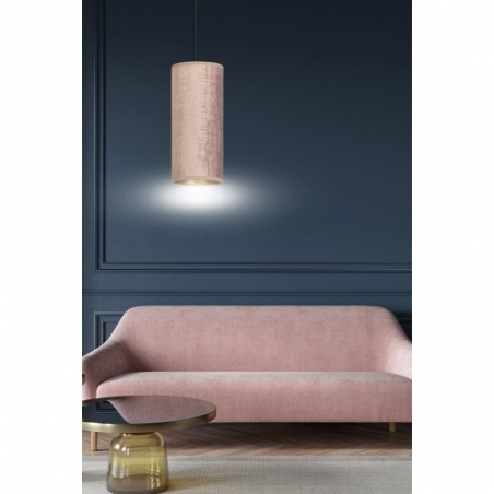 Bente 10 pink tube pendant lamp with shade Emibig