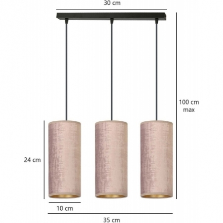 Bente III pink tubes pendant lamp Emibig