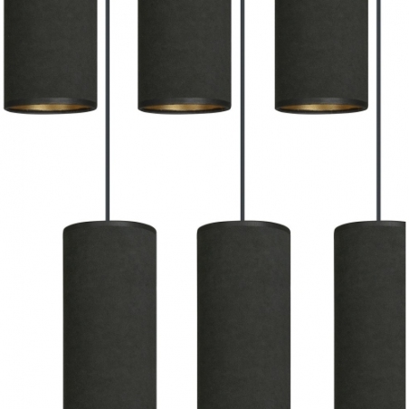 Bente III black tubes pendant lamp Emibig