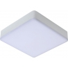 CERES 21 LED white square ceiling lamp Lucide