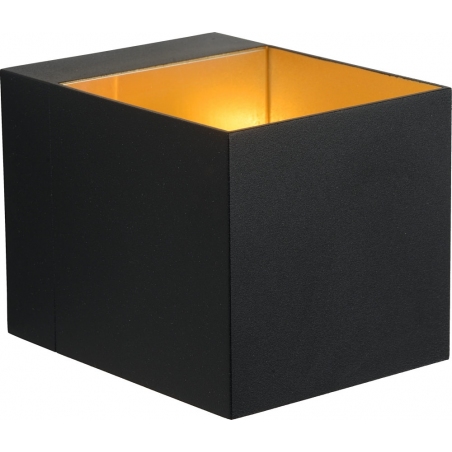 Devi black wall lamp with switch Lucide