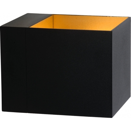 Devi black wall lamp with switch Lucide
